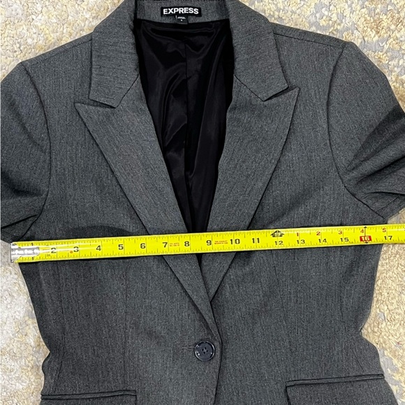 EXPRESS Women’s 6 Stretch Gray Single-Button Double Vent Blazer - Picture 9 of 12
